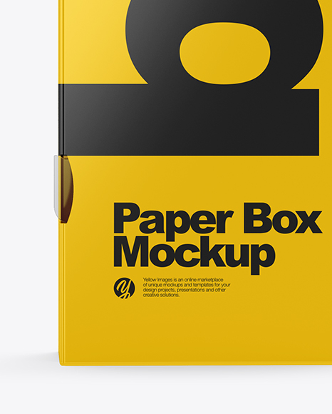 Matte & Metallic Paper Box Mockup