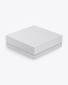 Square Paper Box Mockup - Half Side View (High Angle Shot)