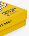 Square Paper Box Mockup - Half Side View (High Angle Shot)