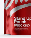 Metallic Stand-Up Pouch Mockup - Front View