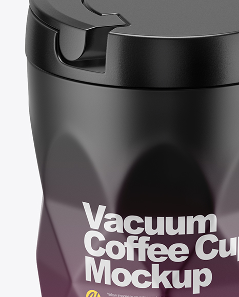 420ml Matte Vacuum Coffee Cup Mockup (High-Angle Shot) - Free Download