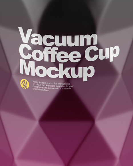 420ml Matte Vacuum Coffee Cup Mockup (High-Angle Shot)