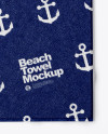 Beach Towel Mockup - Top View