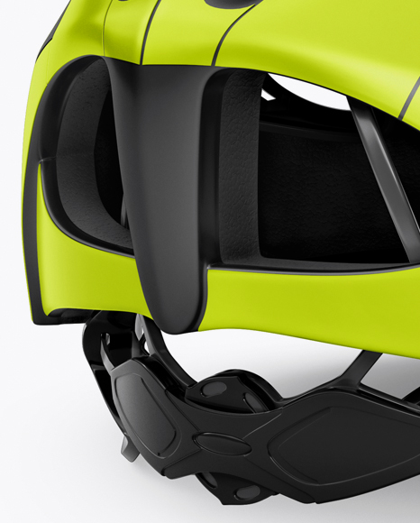 Cycling Helmet Mockup - Back Half Side View