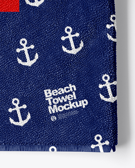 Beach Towel Mockup - Top View