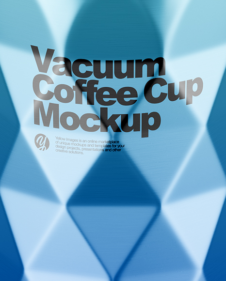 420ml Matte Stainless Steel Vacuum Coffee Cup Mockup (High-Angle Shot)