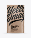 Kraft Stand-Up Pouch Mockup - Front View