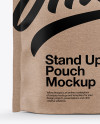 Kraft Stand-Up Pouch Mockup - Front View