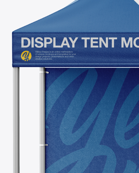 Display Tent W/ One Wall Mockup - Front View