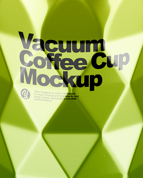 420ml Opened Stainless Steel Vacuum Coffee Cup Mockup (High-Angle Shot)