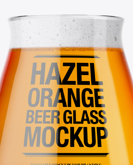 Teku Glass With Hazel Orange Beer Mockup