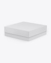 Square Paper Box Mockup - Half Side View