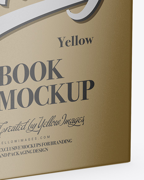 Opened Metallic Book Mockup