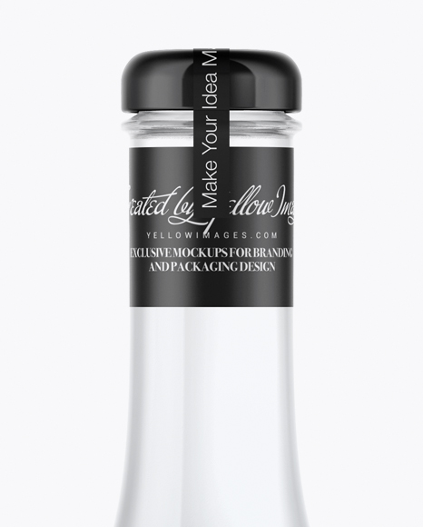 Clear Glass Water Bottle Mockup Clear Glass Water Bottle Mockup