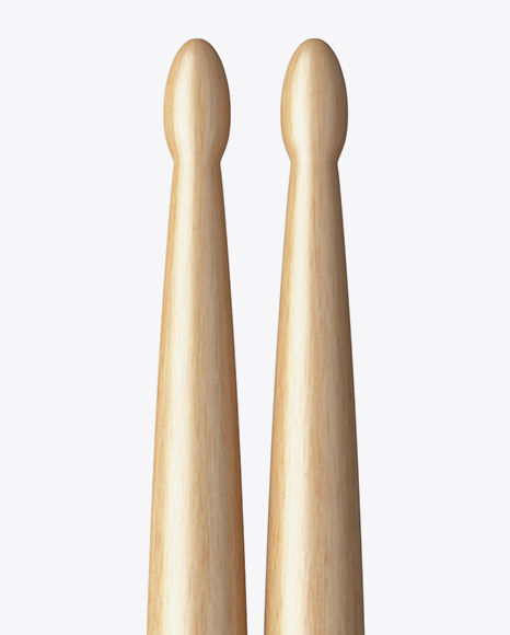 Wooden Drumsticks Mockup