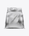 Matte Metallic Stand-up Food Bag Mockup - Hero Shot Matte Metallic Stand-up Food Bag Mockup - Hero Shot