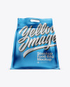 Matte Metallic Stand-up Food Bag Mockup - Hero Shot