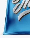 Matte Metallic Stand-up Food Bag Mockup - Hero Shot Matte Metallic Stand-up Food Bag Mockup - Hero Shot