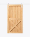 Vintage Wooden Barn Door Mockup