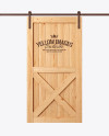 Vintage Wooden Barn Door Mockup