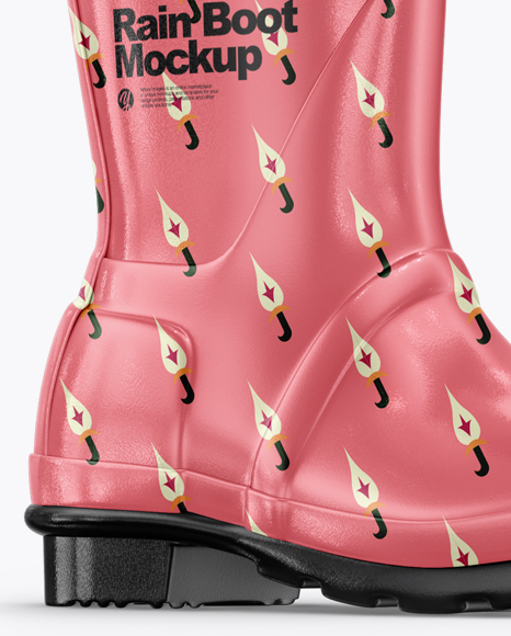 Rain Boot Mockup - Half Side View