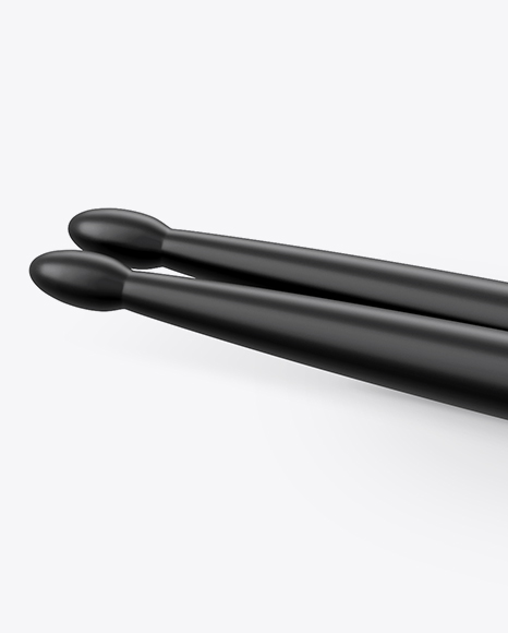 Matte Drumsticks Mockup - Half Side View - Free Download Images High