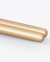 Wooden Drumsticks Mockup - Half Side View