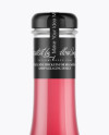Clear Glass Bottle With Pink Drink Mockup Clear Glass Bottle With Pink Drink Mockup
