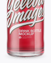 Clear Glass Bottle With Pink Drink Mockup Clear Glass Bottle With Pink Drink Mockup