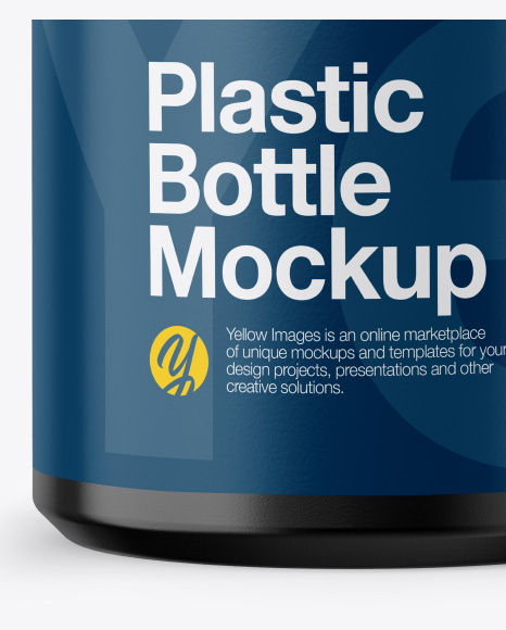 Plastic Bottle Mockup - Front View