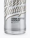 Clear Glass Bottle With Grey Drink Mockup