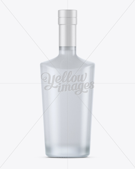 Frosted Glass Liquor Bottle Mockup - Front View