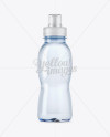 330ml Blue Plastic PET Bottle with Transparent Cap Mockup