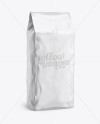 2,5 kg Foil Coffee Bag With Valve Mockup - Half-Turned View