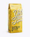 2,5 kg Foil Coffee Bag With Valve Mockup - Half-Turned View
