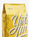 2,5 kg Foil Coffee Bag With Valve Mockup - Half-Turned View