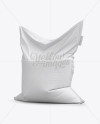 Square Bean Bag Mockup - Halfside View