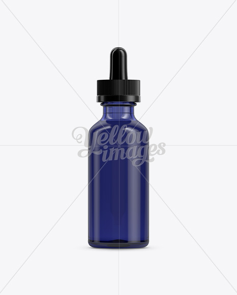 Blue Glass Dropper Bottle Mockup Blue Glass Dropper Bottle Mockup