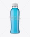 Plastic Blue Cocktail Bottle Mockup - Front View