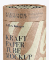 Close Kraft Paper Tube Mockup