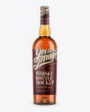 Clear Glass Whiskey Bottle Mockup - Front View Clear Glass Whiskey Bottle Mockup - Front View