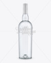 Clear Glass Vodka Bottle Mockup - Front View