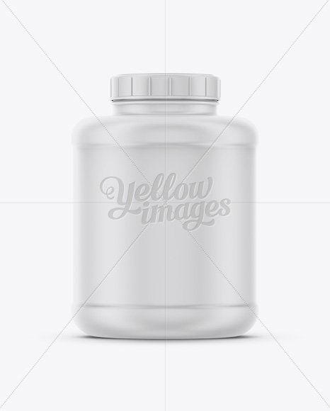 Matte Plastic Supplement Jar Mockup