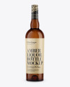 Amber Liquor Bottle Mockup (Front View)