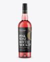 Pink Wine Bottle Mockup - Front View