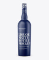 Matte Liquor Bottle Mockup - Front View