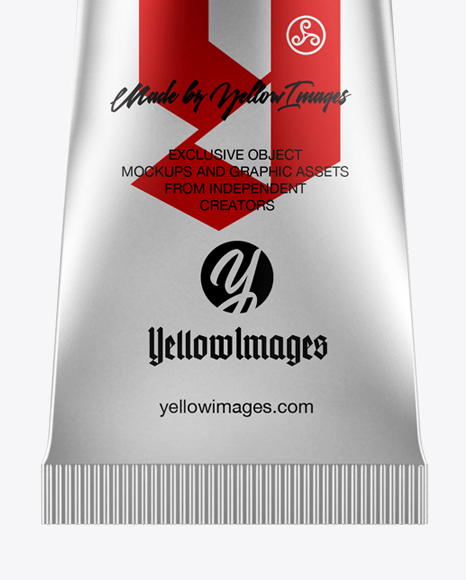 Matte Metallic Cream Tube Mockup