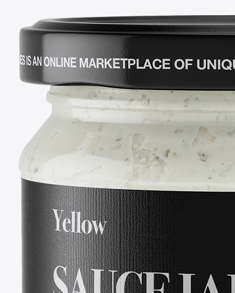 Glass Jar With Ramson Spread Mockup Glass Jar With Ramson Spread Mockup