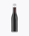 Clear Glass Bottle With Dark Drink Mockup