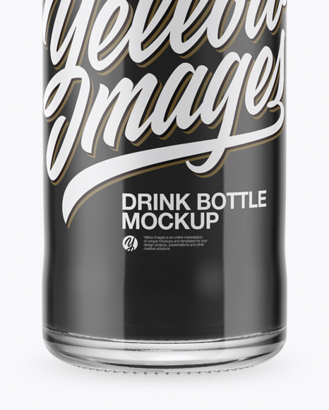 Clear Glass Bottle With Dark Drink Mockup